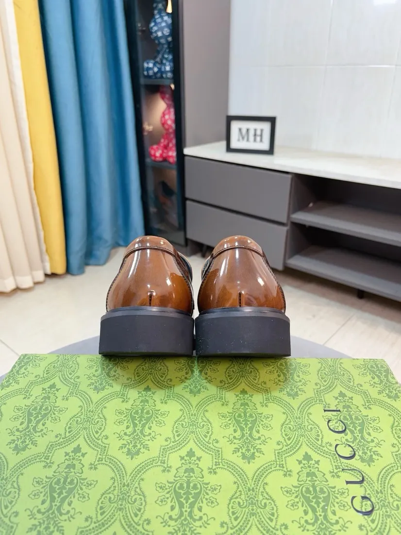 Men's men's shoes💰560🌹🌹Niuli [GUCCI] Formal men's leather shoes [strong][strong][strong] New model coming ~ original quality ☺The upper is imported from Italy with open edges, the leather is soft and delicate, and the wear-resistant and non-slip combination outsole is dignified and domineering, and the luxury charm is unobstructed! The natural and free nouveau riche leads the trend. Code number: 38-44